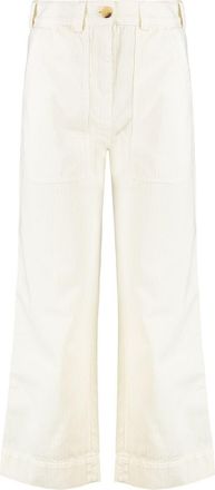 Etro Etro Womens Cotton Trousers - Ivory - Size EU 38 (Womens)