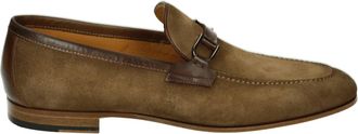Magnanni Taupe Instap Leren Schoenen - Heren - Loafers - Bruin - 46 EU - Leer - Schoenen