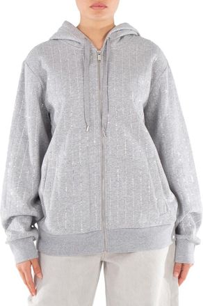Michael Kors Long Sleeve Zip-Up Hoodie, Size Medium