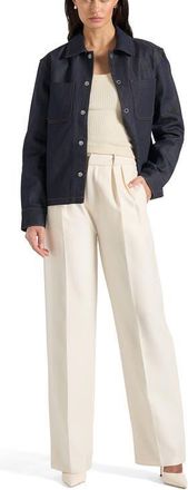 Mani&egrave;re De Voir Asher Unisex Denim Shirt in Indigo at Nordstrom, Size Xx-Small
