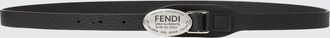 Fendi Cintura Selleria in pelle martellata con fibbia logata