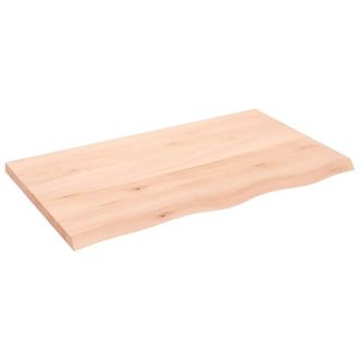 Berkfield Home Table Top 100x60x(2-4) cm Untreated Solid Wood Oak in Light Oak