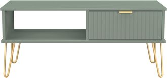 Welcome Furniture Breda Ready Assembled 1 Drawer Coffee Table in Reed Green - Welcome Furniture | TJ Hughes