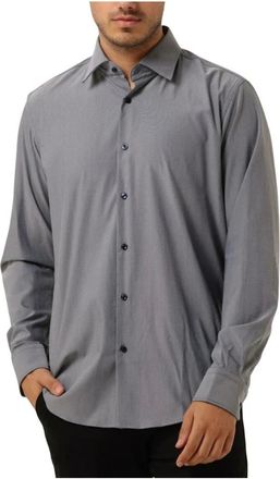 HUGO BOSS Overhemden, Heren, Grijs, S, Polyester, P-Joe-Kent-C1-222 Shirt
