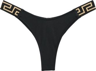 Versace Greca-detailing bikini bottoms - women - Spandex/Elastane/Polyamide/Polyamide/Spandex/Elastane - 5 - Black