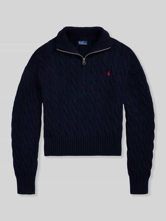 Polo Ralph Lauren Relaxed Fit Troyer aus reiner Baumwolle in Marine, Gr&ouml;&szlig;e XXL