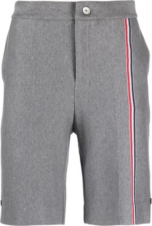 Thom Browne RWB Stripe bermuda shorts - men - Cotton - 3 - Grey