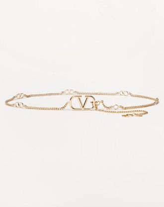Valentino Garavani Cintura A Catena Vlogo Signature Donna ORO L