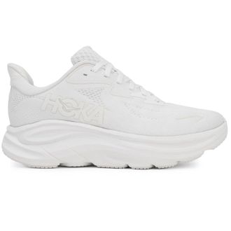 Hoka One One Hoka Clifton 10 Textile Womens Running Trainers - White White - Size:UK 6.5