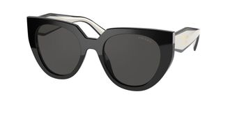 Prada PR 14WSF Asian Fit 09Q5S0 Womens Sunglasses Black Size 53