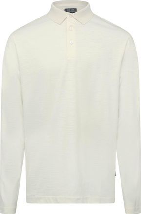 HUGO BOSS Heren H-Pado 110 Poloshirt met lange mouwen (Wit)