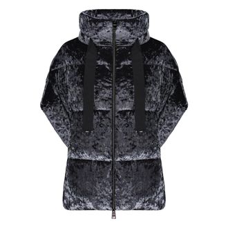 Herno Gevulde bodywarmer met hoge kraag - Dames - Gewatteerde jassen - Blauw - M - Leer - Jassen