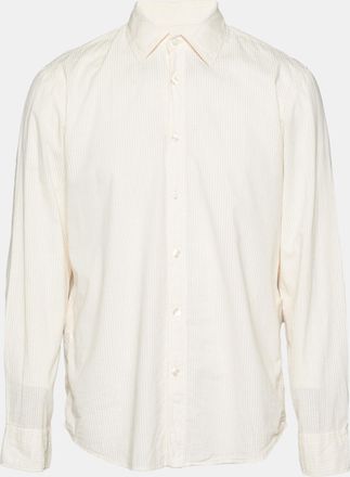 HUGO BOSS Boss By Hugo Boss Light Orange Striped Cotton Long Sleeve Shirt