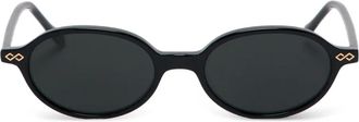 Karen Wazen Noor zonnebril met ovalen montuur - Zwart