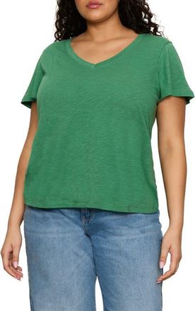 Sanctuary V-Neck T-Shirt in Green Juice at Nordstrom, Size 2X