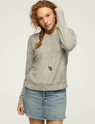 Lucky Brand Womens Cloud Soft Crew Neck Popover