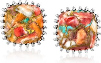 Ross-Simons Turquoise Stud Earrings in Sterling Silver