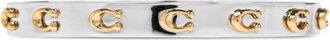 Coach Bracciale rigido con placca logo - Argento
