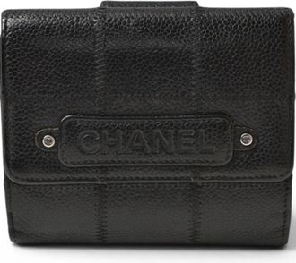 Chanel Black Leather Wallet (Bi-Fold) (Pre-Owned)