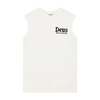 Deus Sleeveless Tops, male, White, Size: XL Knucklebones Muscle