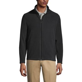 Lands End Full-Zip Mid-Weight Fleece Jacket in Dark Charcoal at Nordstrom, Size Xx-Large