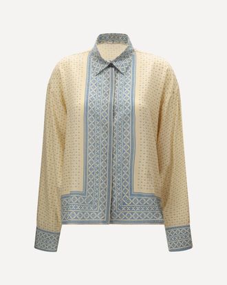 Ermanno Scervino Silk Shirt with geometric print Female 42