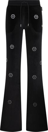 Philipp Plein Chenille Jogging Pants Mini Monogram Strass Monogram Strass