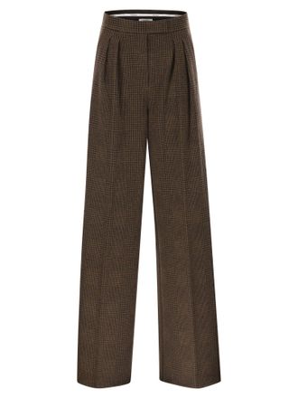 Max Mara Ponza gemusterte Hose aus Woll- und Baumwolljersey