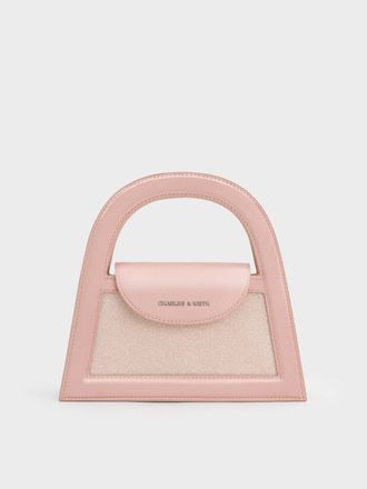 Charles & Keith Este Glittered Top Handle Bag