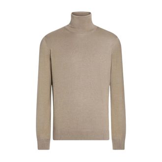 Ermenegildo Zegna Turtlenecks, male, Beige, Size: 3XL Cashseta Turtleneck