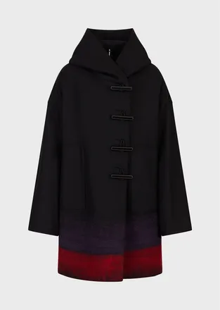 Emporio Armani Womens Coat in Black Wool - Size 10 UK