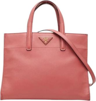 Prada Pre-owned Vintage Tote Bag - Dames - Vintage Shopper - Roze - ONE Size - Leer - Vintage