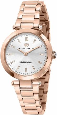 Chiara Ferragni Roze Roestvrijstalen Dameshorloge - Dames - Horloges - Roze - ONE Size - Accessoires