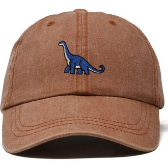 Dalix Brachiosaurus Dad Cap in Washed Orange at Nordstrom