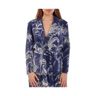 Marella Dames, Jassen, Blauw, Maat: M Leer