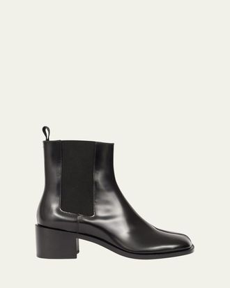 Maison Margiela Tabi City Leather Split-Toe Chelsea Boots