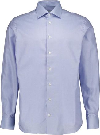 Eton Semi Solid Signature Twill Shirt - Heren - Zakelijke Overhemden - Blauw - XL - Katoen - Overhemden