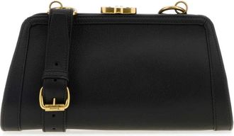Vivienne Westwood Tassen, Dames, Zwart, ONE Size, Leer, Ascot Frame Bag