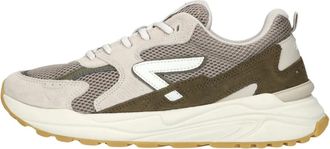 HUB Hub, Schoenen, Heren, Beige, 45 EU, Leer, Grid Sneakers