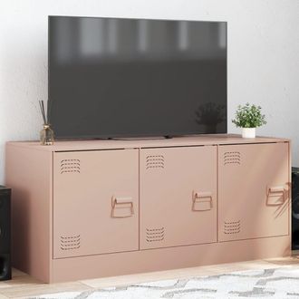 vidaXL Mueble Para Tv De Acero Rosa 99x39x44 Cm Vidaxl