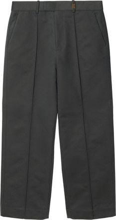Burberry cotton-blend tailored trousers - men - Polyamide/Polyester/Cotton/Cotton/Buffalo Horn - 48 - Grey