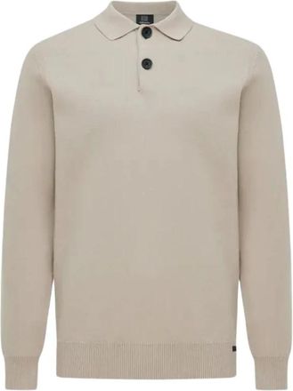 Genti Polo de punto de manga larga - Knitwear - Hombre - Blanco - 3XL