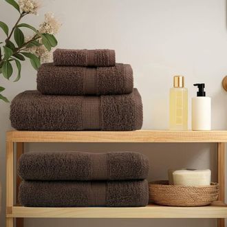 Berkfield Home Premium Bath Towels SOLUND 10pcs Brown 100x150cm 600gsm