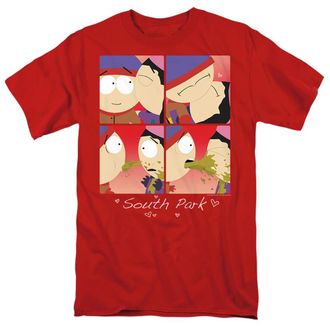 Popfunk South Park Valentines Day Kyle and Wendy Squares Unisex T Shirt, Red, Medium