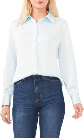 Vince Camuto Spread Collar Button-Up Shirt in Sea Breeze at Nordstrom, Size Medium