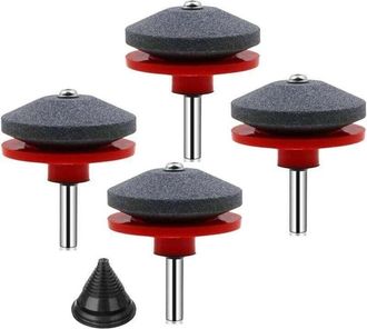 OEM Juego De 4 Afiladores De Cuchillas Para Cortac&eacute;sped Con 1 Equilibrador De Cuchillas, Piedra De Afilar Universal Para Casi Todos Los Taladros Manuales