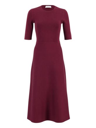 Gabriela Hearst Seymore crew-neck midi dress - Red