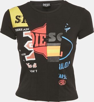 Diesel Black Printed Jersey T-Shirt