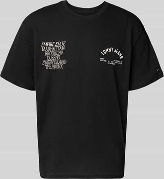 Tommy Jeans Regular Fit T-Shirt aus reiner Baumwolle in Black, Größe XXL