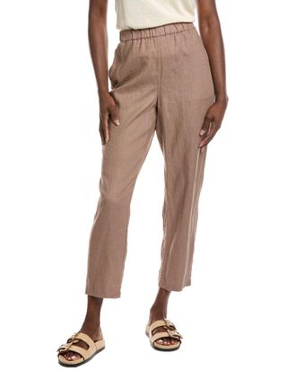 Eileen Fisher Eileen Fisher High Waisted Tapered Ankle Linen Pant